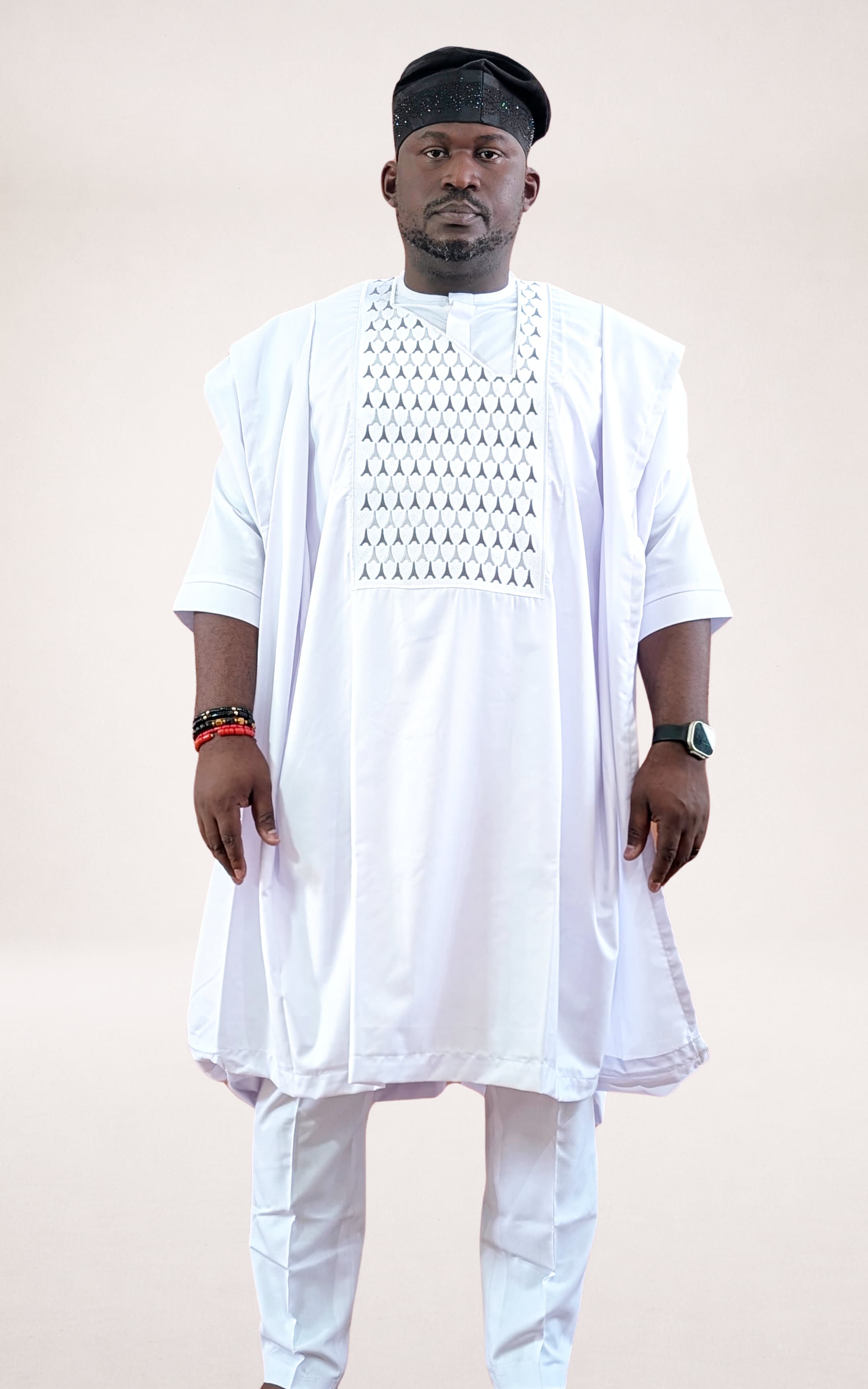 White Wool Agbada - page 1