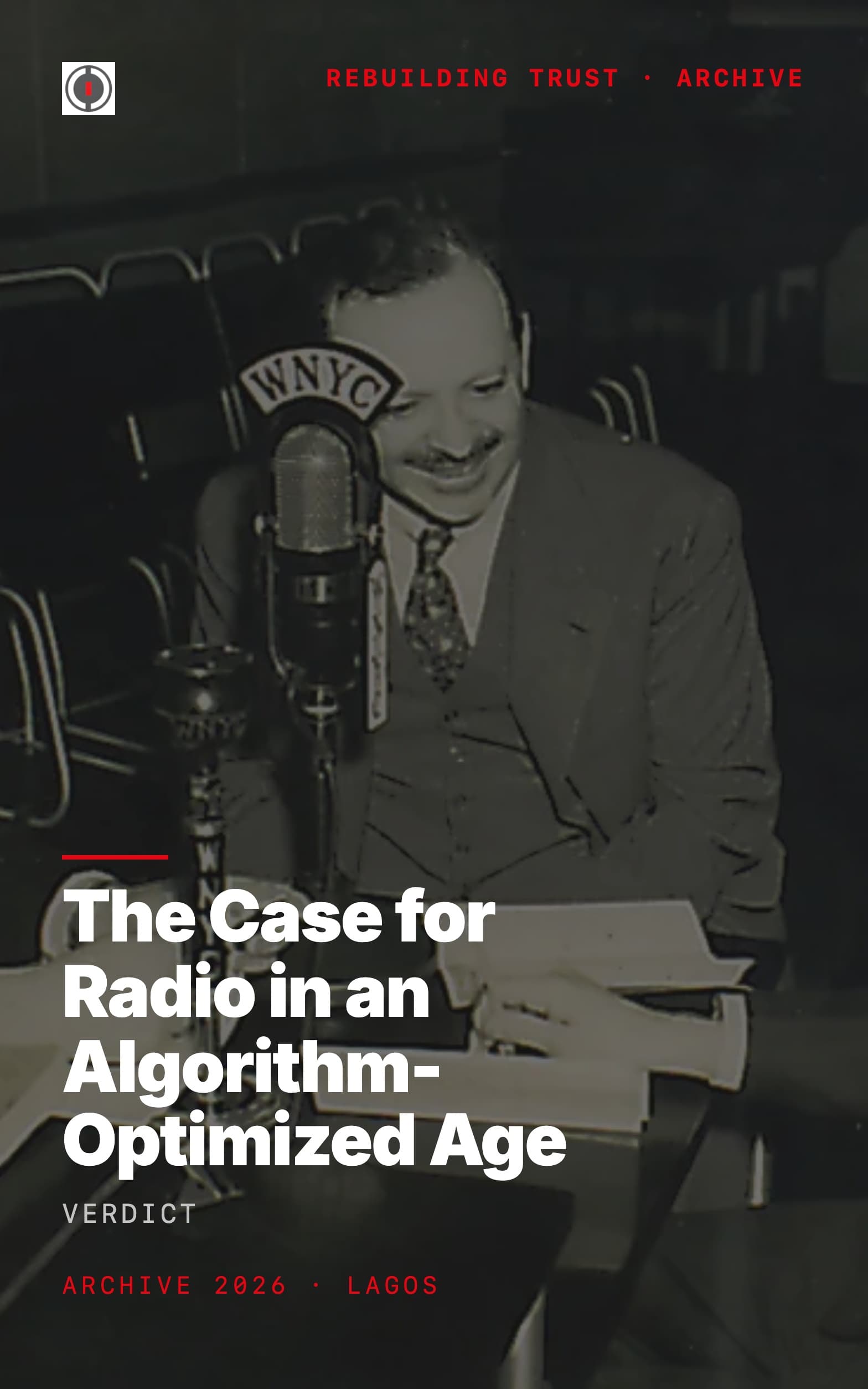 The Case for Radio in an Algorithm - Optimized Age